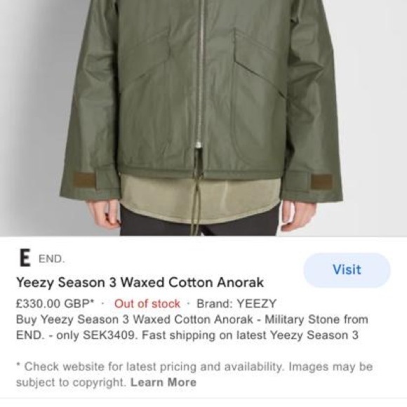 Yeezy military camo camouflage jacket coat parka
Season 3 waxed anorak - Picture 11 of 11